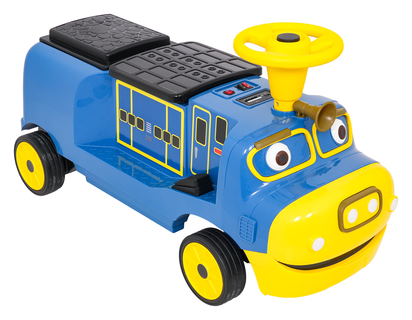 Lokomotiva na akumulator "Blue Station" - dvosjed - plava