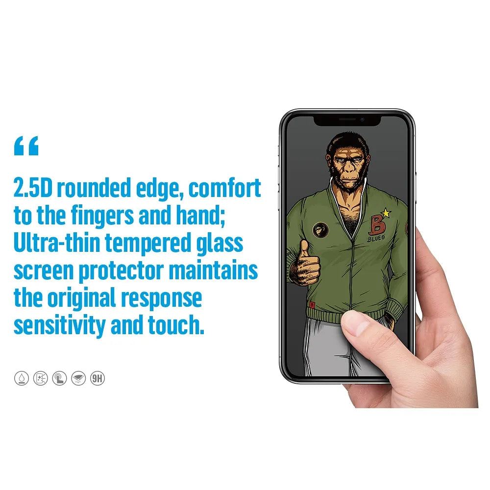 5D tvrzené sklo Mr. Monkey Glass – pro Xiaomi 13 černé (Strong Lite)