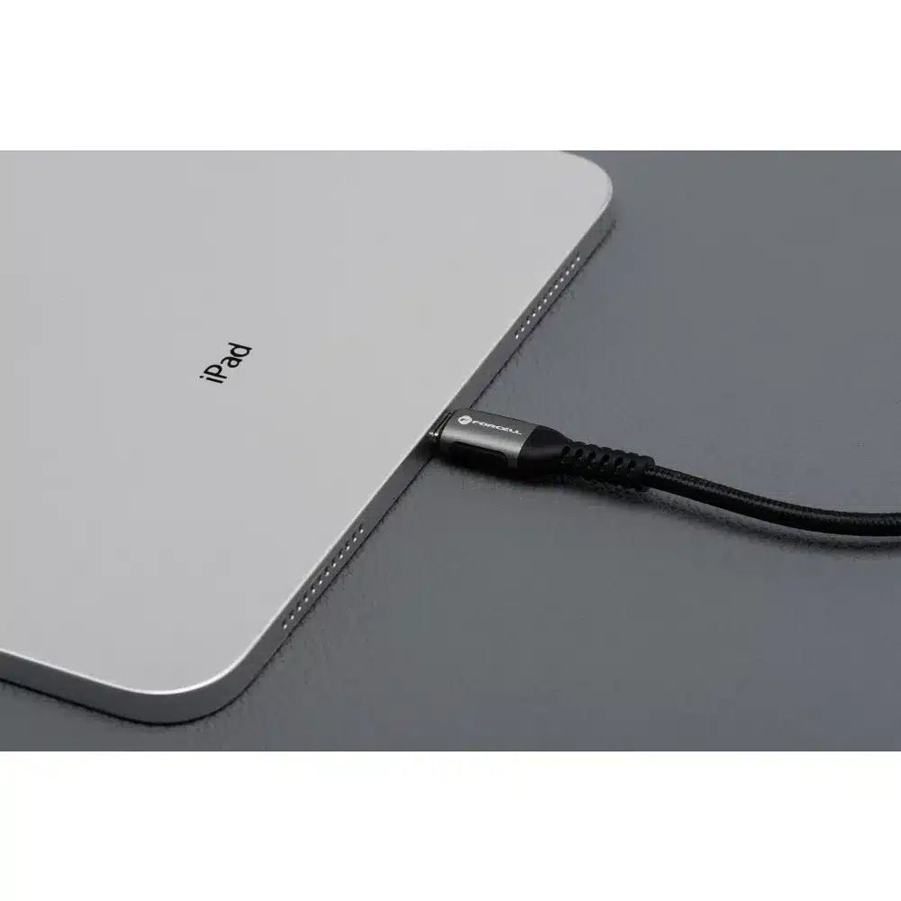 USB C na Lightning kabel Forcell F-Energy PD 3A 27W Cafule 50 cm – černý