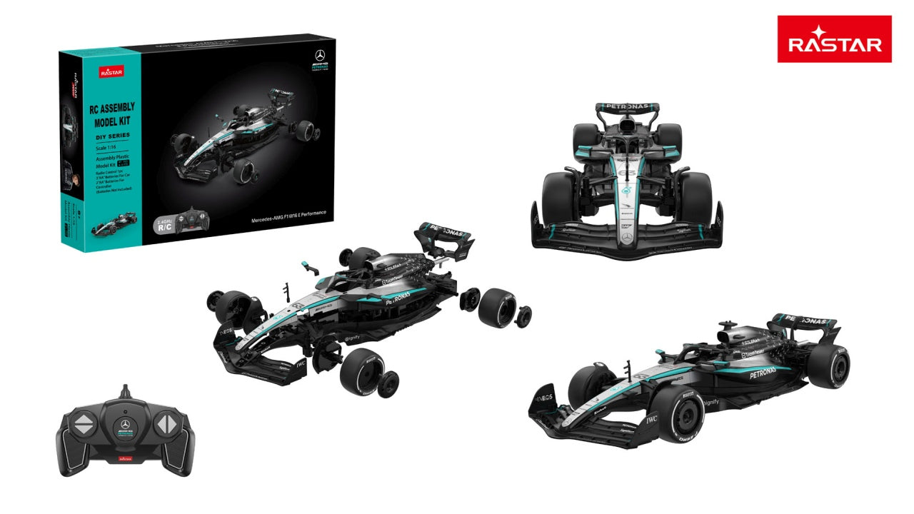 R/C car 1:16 Mercedes-AMG F1 W16 E Performance Building Kit Black RASTAR