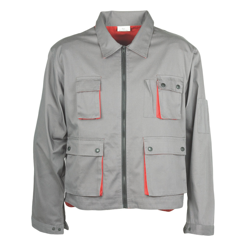 Radna jakna CLASSIC PLUS sivo/crvena