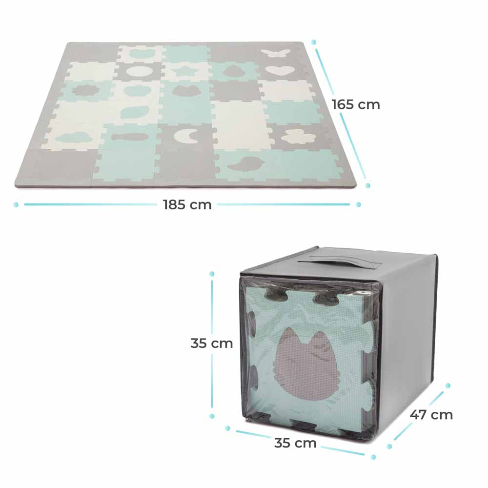 Kinderkraft puzzle LUNO oblici, mint