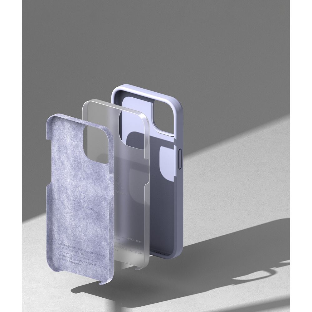 RINGKE SILIKONOVÉ POUZDRO PRO IPHONE 14 PLUS / 15 PLUS LEVANDULOVÉ
