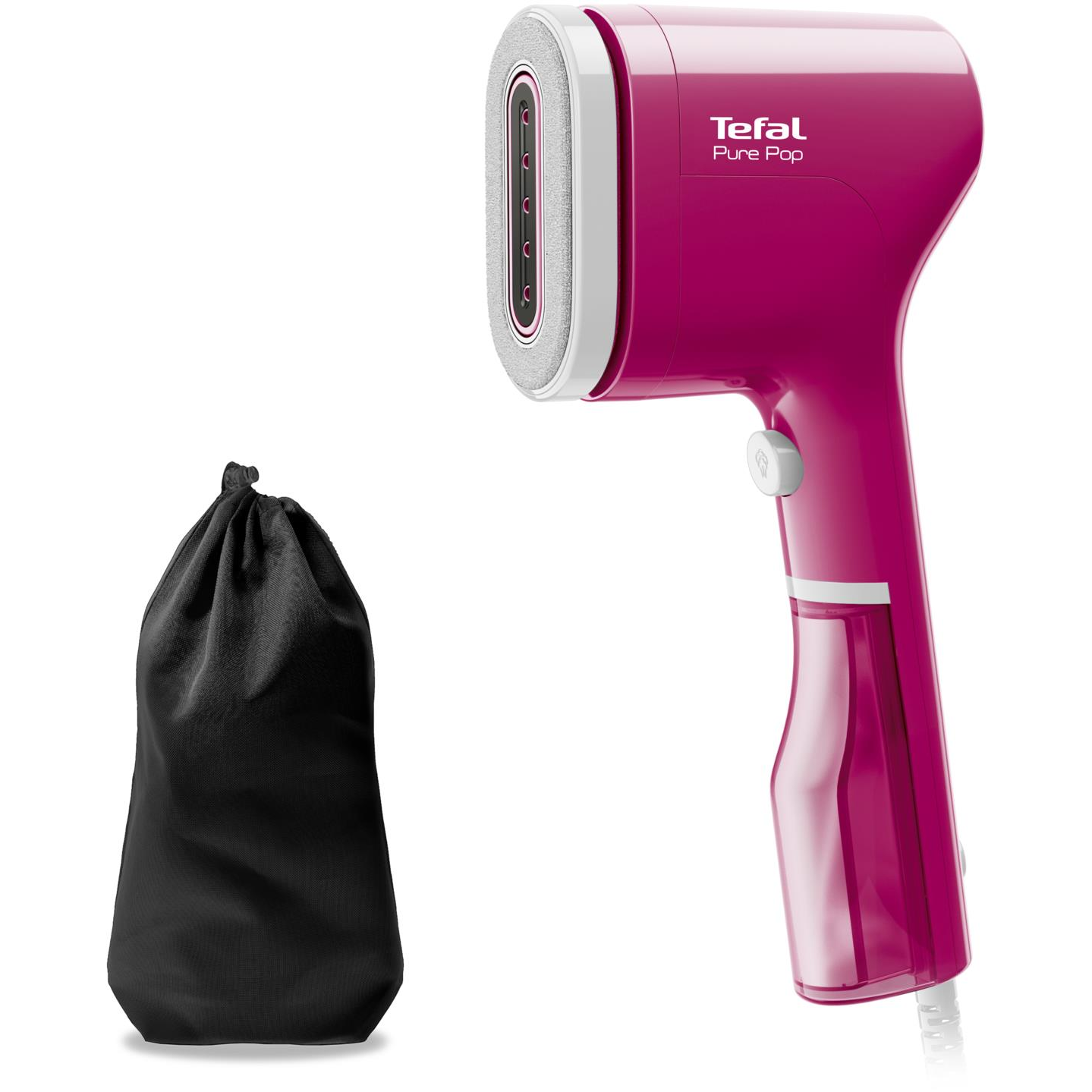 Tefal Pure POP Pink DT2023F0 uređaj za parenje odjeće Ručna parilica odjeće 0,07 L 1300 W Ružičasto, Bijelo