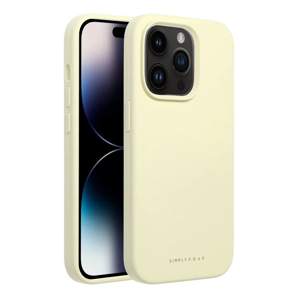 Maska Roar Cloud-Skin pro iPhone 14 Pro, světle žlutá