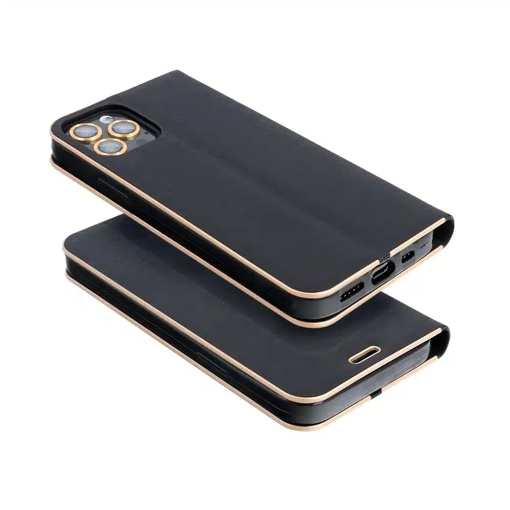 LUNA Book Gold pouzdro pro XIAOMI Redmi NOTE 14 5G černé