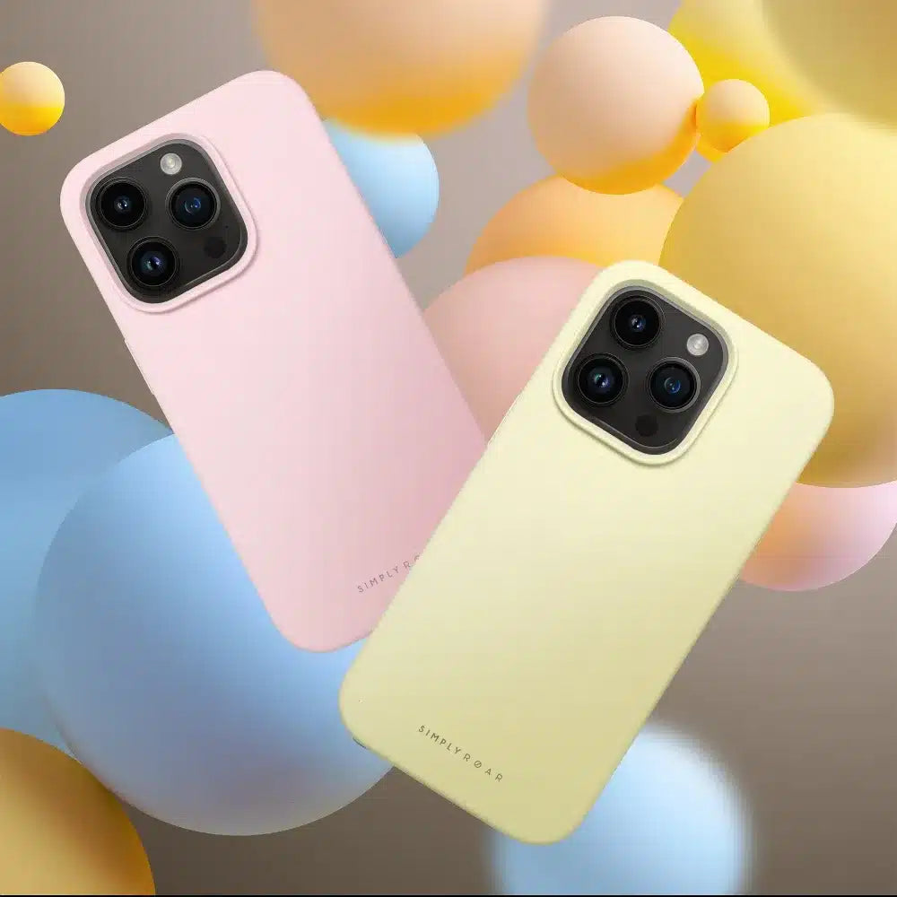 Roar Cloud-Skin maska pro iPhone 14 Pro světle růžová