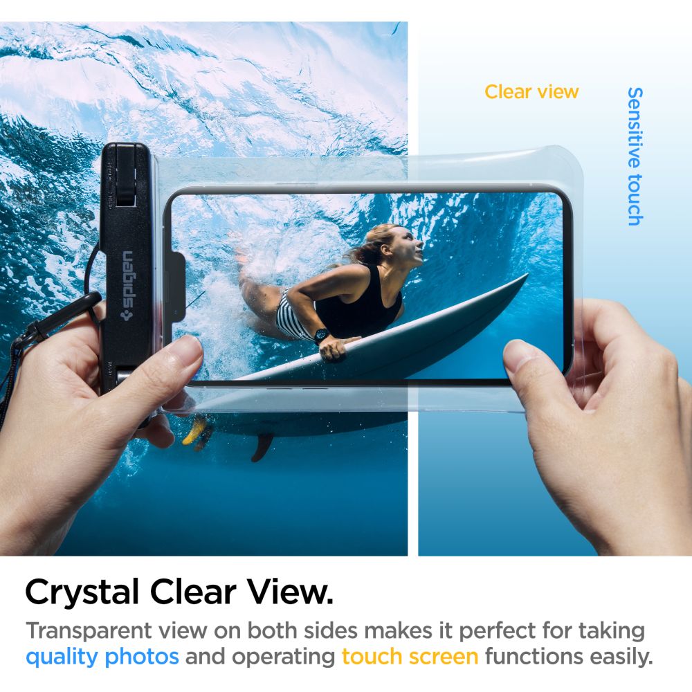 SPIGEN A601 UNIVERZÁLNÍ VODOTĚSNÉ POUZDRO CRYSTAL CLEAR