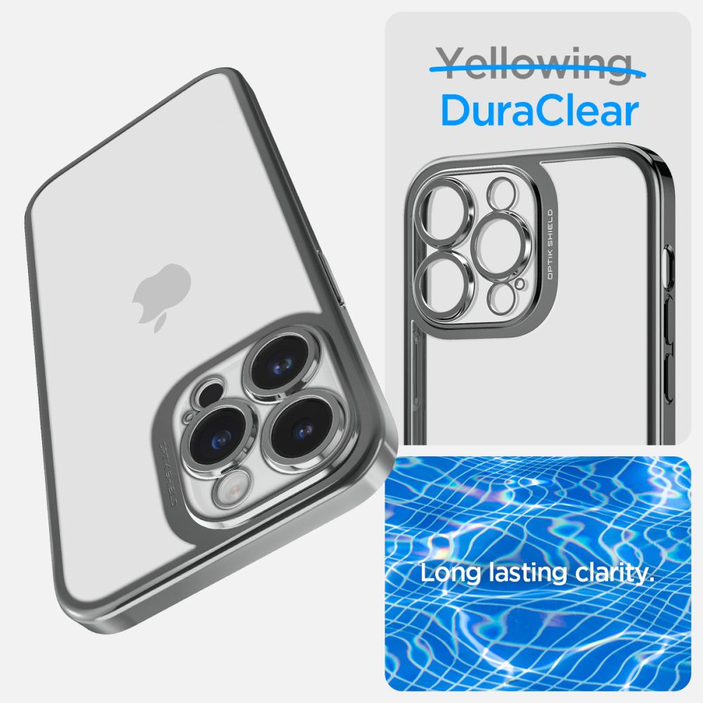 SPIGEN OPTIK CRYSTAL PRO IPHONE 14 PRO MAX CHROMOVĚ ŠEDÝ