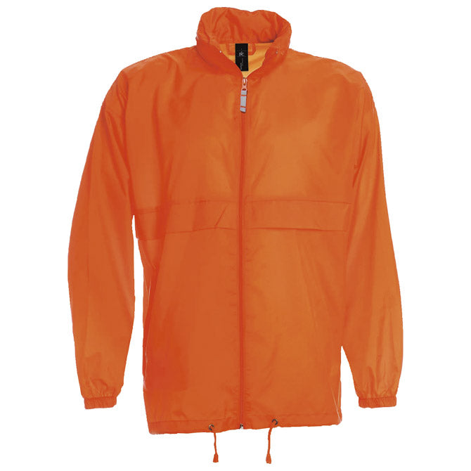 VJETROVKA S KAPULJAČOM ZIP UNISEX B&C SIROCCO NARANČASTA 2XL