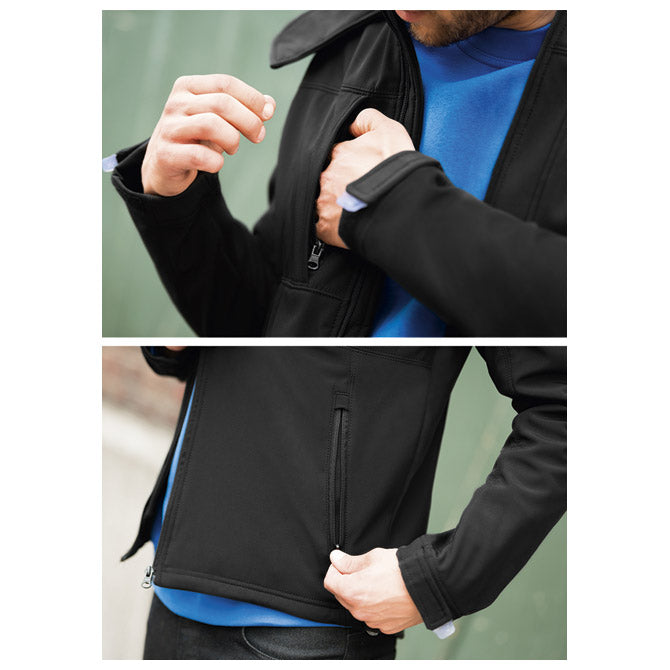 JAKNA ZIP MUŠKA B&C HOODED SOFTSHELL CRNA XL
