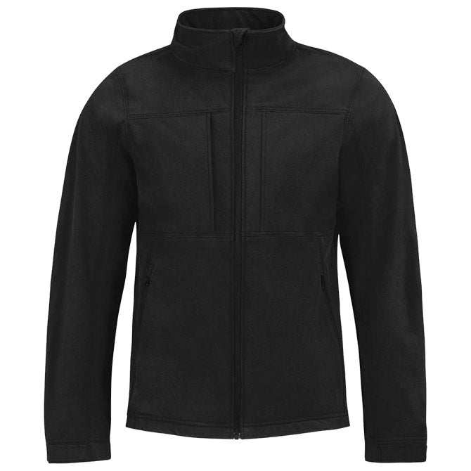 JAKNA ZIP MUŠKA B&C HOODED SOFTSHELL CRNA S