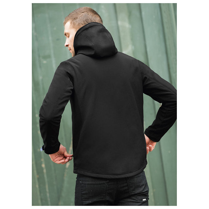 JAKNA ZIP MUŠKA B&C HOODED SOFTSHELL CRNA M