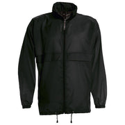 VJETROVKA S KAPULJAČOM ZIP UNISEX B&C SIROCCO CRNA 3XL