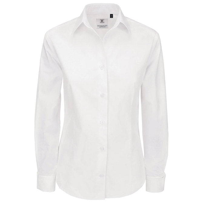 KOŠULJA ŽENSKA DUGI RUKAVI B&C HERITAGE 120G BIJELA 2XL
