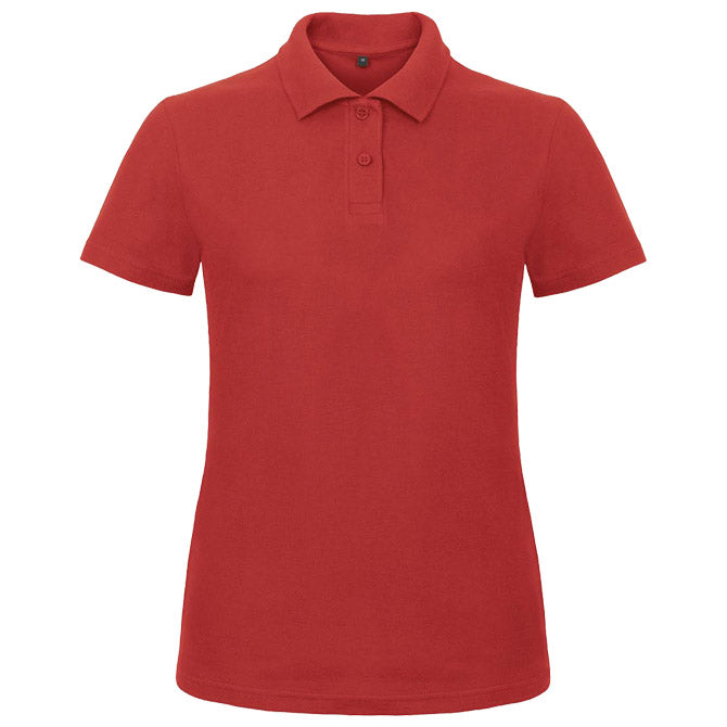 MAJICA KRATKI ROKAVI POLO B&C ID.001/ŽENSKE 180G RDEČA XL