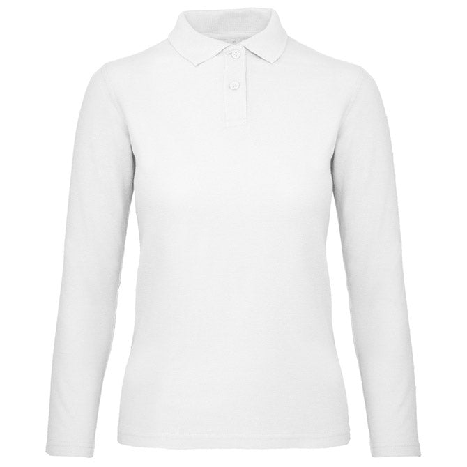 MAJICA DUGI RUKAVI POLO B&C ID.001 LSL/WOMEN 180G BIJELA S