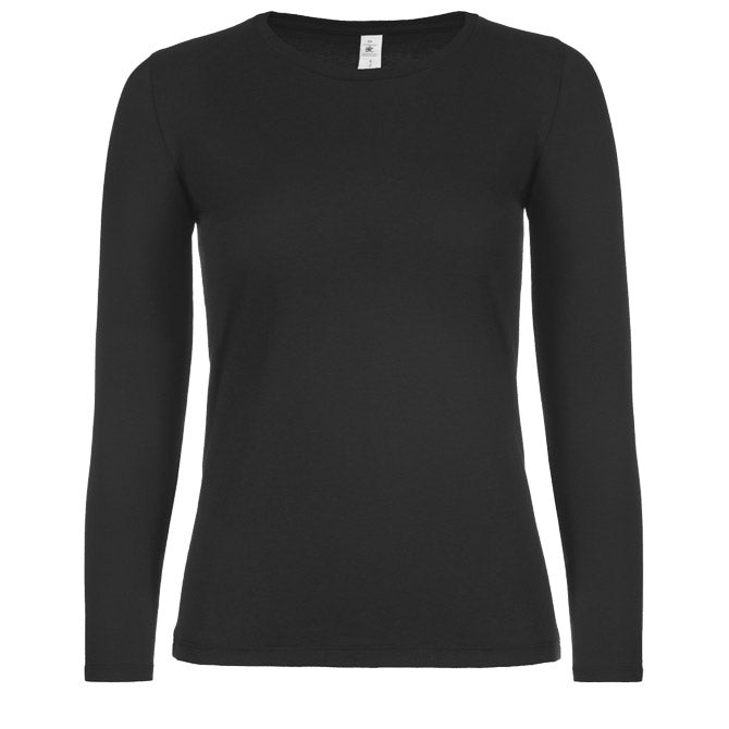 MAJICA DUGI RUKAVI B&C #E150/WOMEN LSL CRNA M