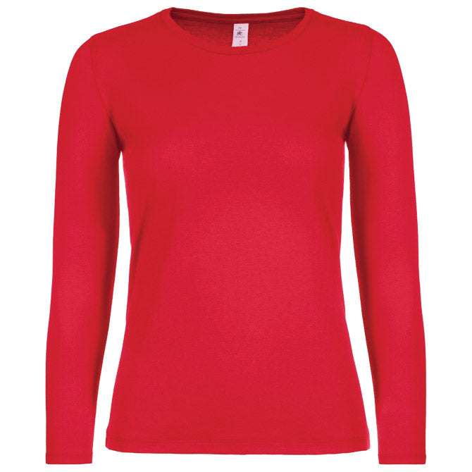 MAJICA DOLGI ROKAVI B&C #E150/WOMEN LSL RDEČA M