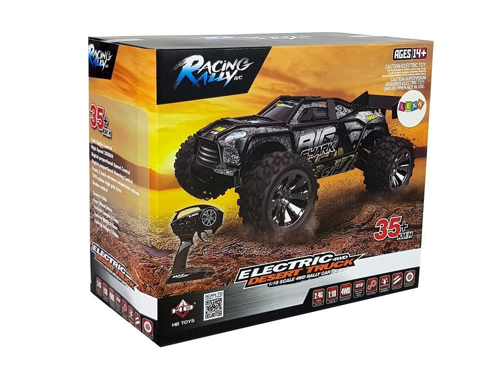 Buggy na daljinsko upravljanje 2.4G 1:18 s brzinom do 35 km/h - Crno/žuti