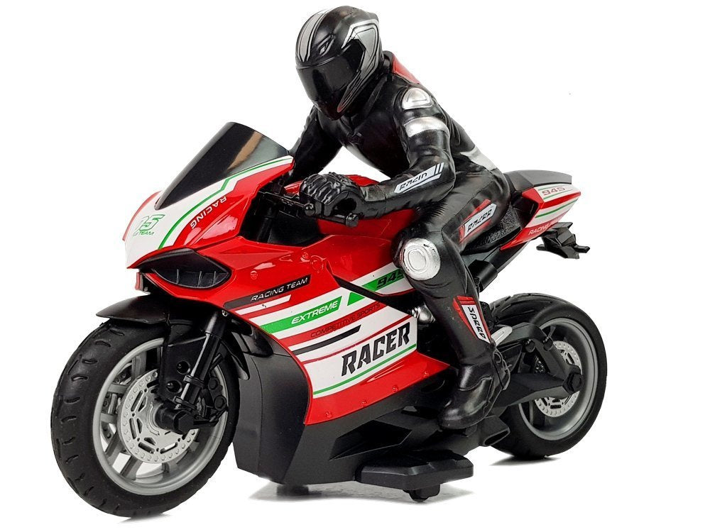 Sports Motorcycle 2.4G Remote Controlled Racer Range 35m Red