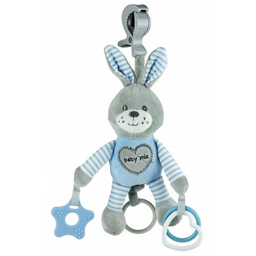 Plišani zeko s vibracijom grey&mint