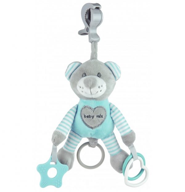 BabyMix pliš glazbena Sova – grey&mint