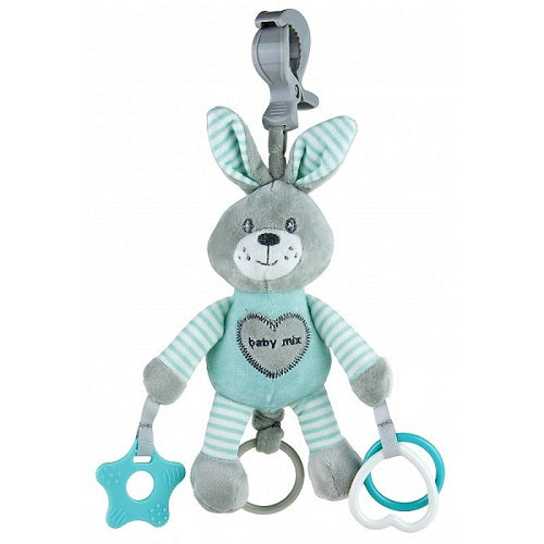 Plišani zeko s vibracijom grey&blue