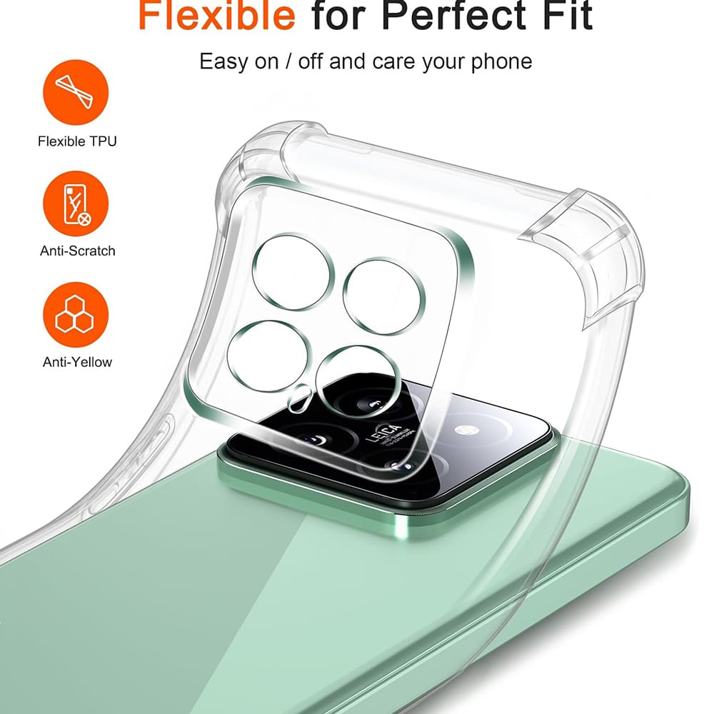 Techsuit Shockproof Clear Silicone průhledné nárazuvzdorné pouzdro pro Xiaomi 14 Pro
