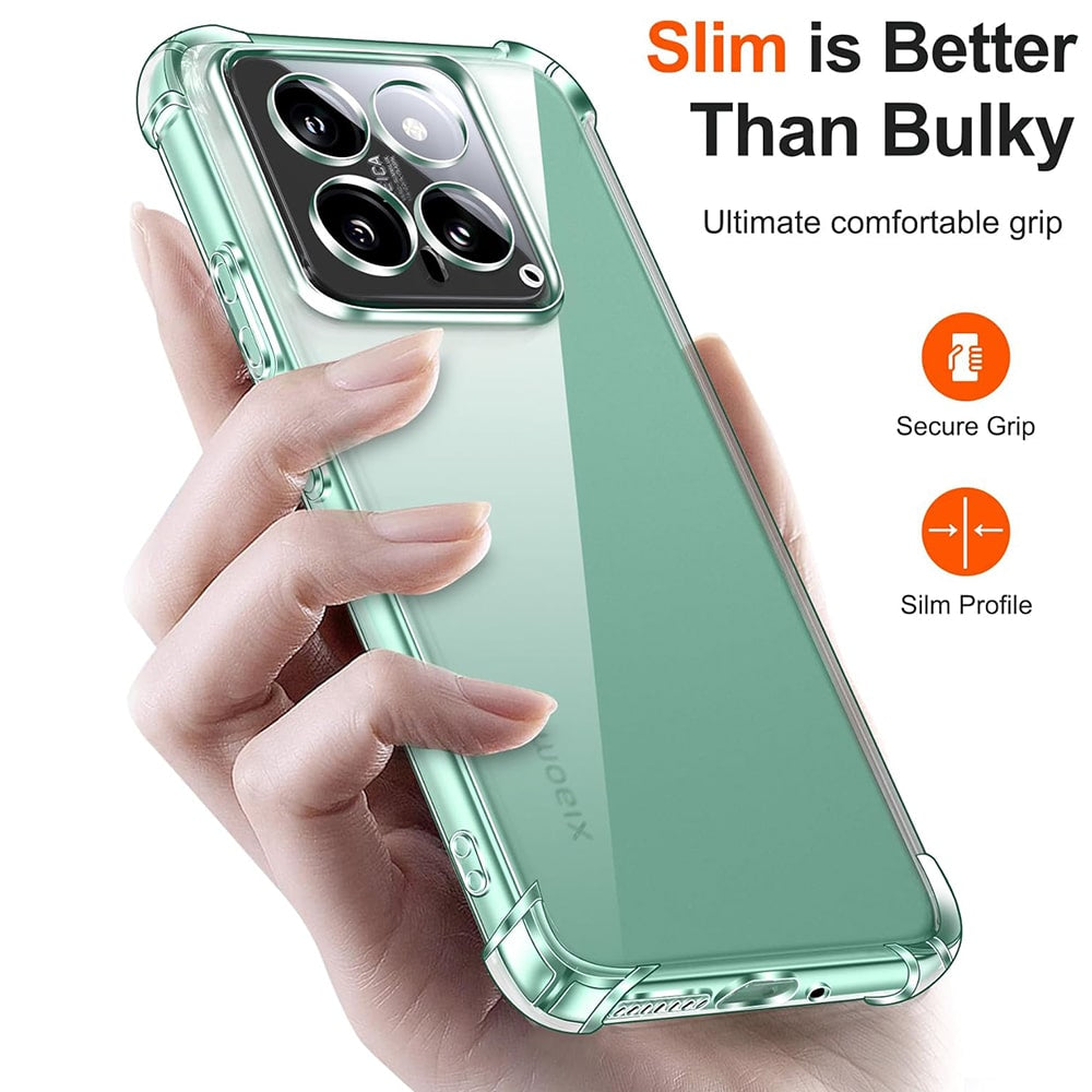 Techsuit Shockproof Clear Silicone průhledné nárazuvzdorné pouzdro pro Xiaomi 14 Pro