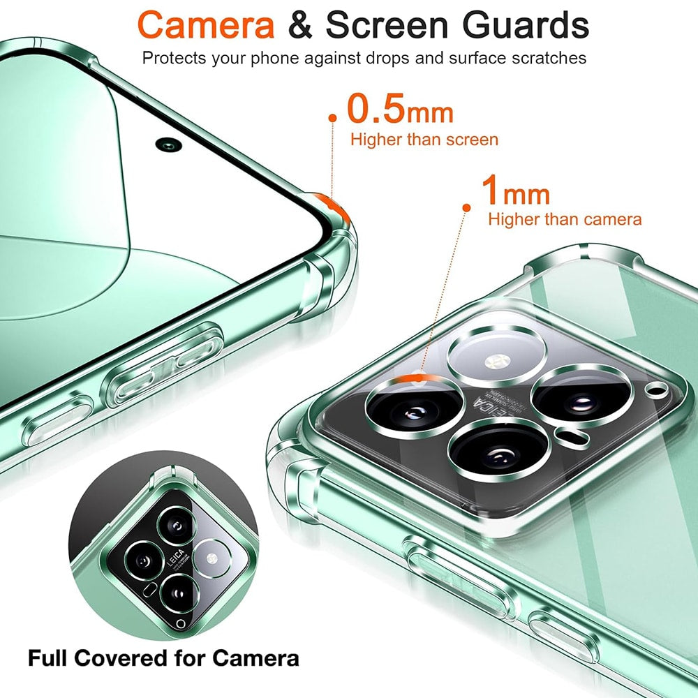 Techsuit Shockproof Clear Silicone průhledné pouzdro odolné proti nárazům pro Xiaomi 14