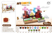 Magnetic Cubes Set, Magnetic bricks 122el.
