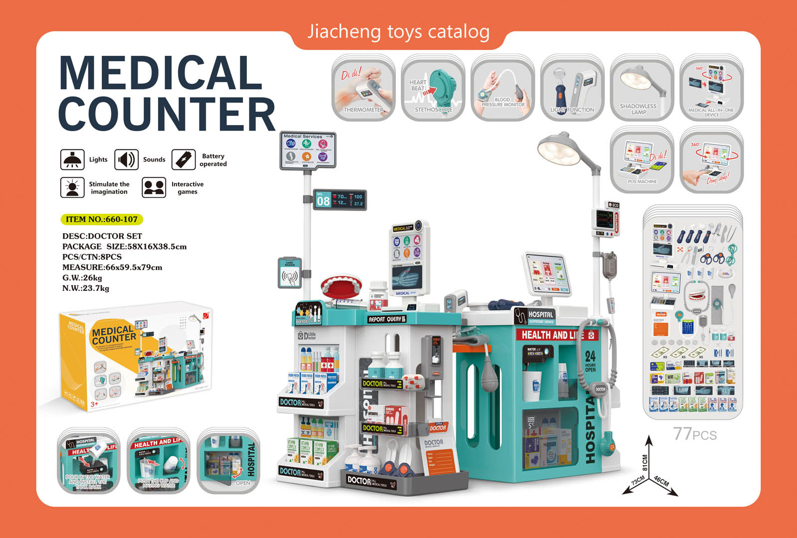 MEGA Little Doctor Set Blue 77el.