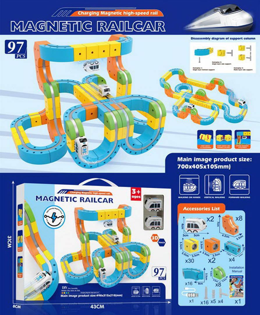 Coloured Magnetic Track 97el.