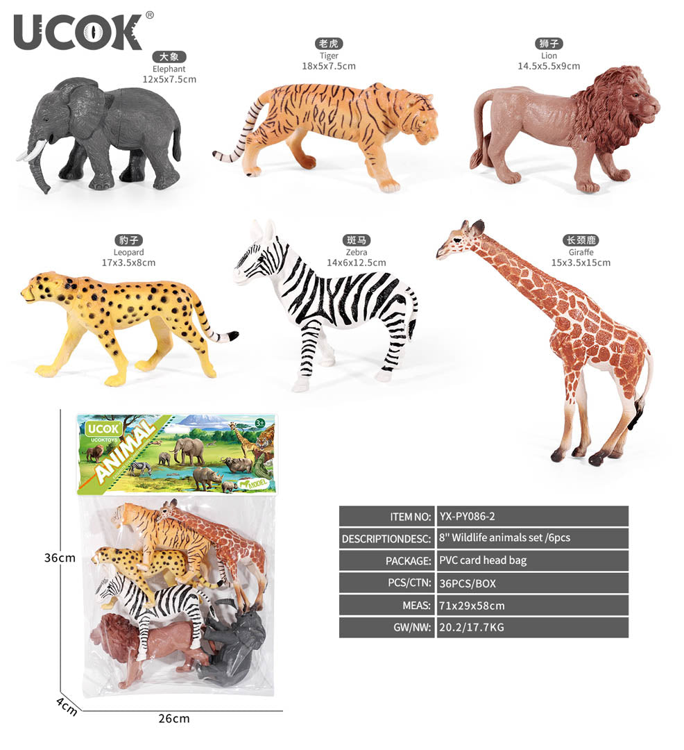Safari Animal Set 6el.