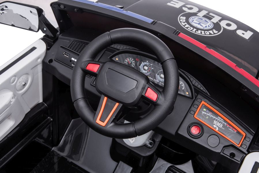 Policijski auto na akumulator BBH-021 - bijeli