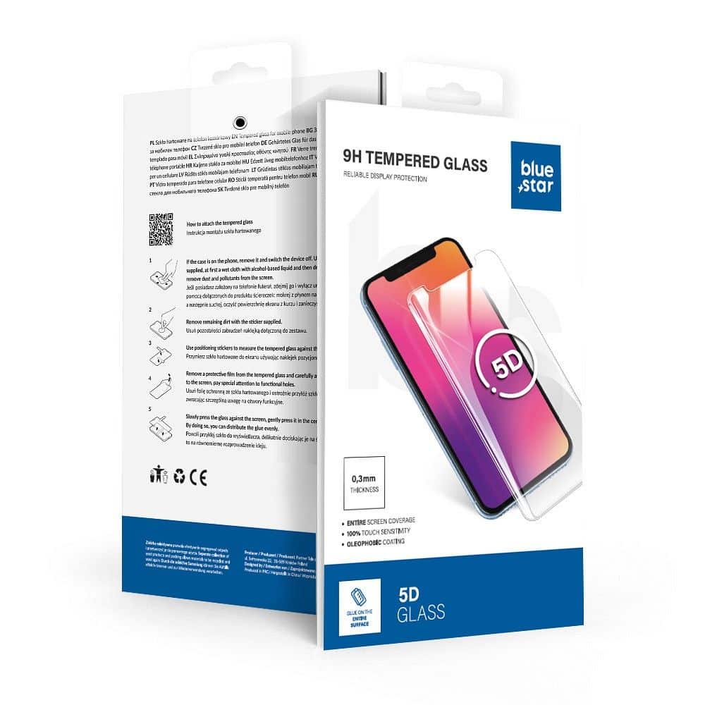 Kaljeno staklo za Xiaomi Redmi Note 15 4G / Note 15 5G Blue Star 5D crno