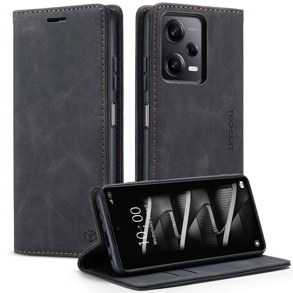 Techsuit Confy Cover flipové pouzdro pro Motorola Moto G32 – černé