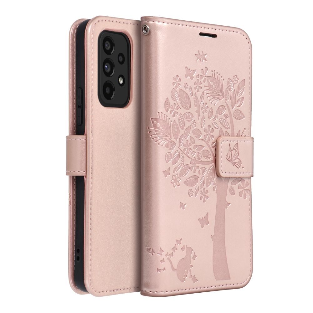 Pouzdro Forcell MEZZO Book pro SAMSUNG GALAXY A53 5G tree rose gold