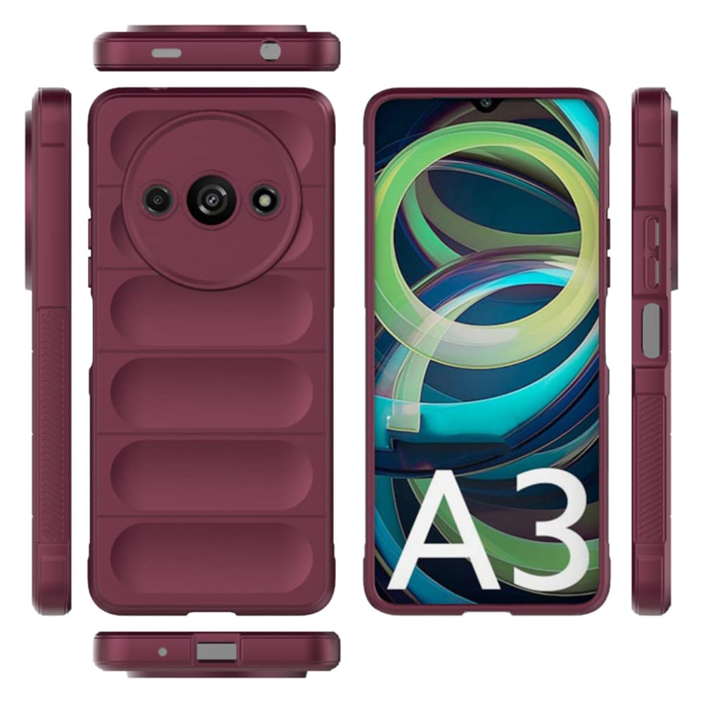 Techsuit – Magic Shield pouzdro pro Xiaomi Redmi A3 – vínová