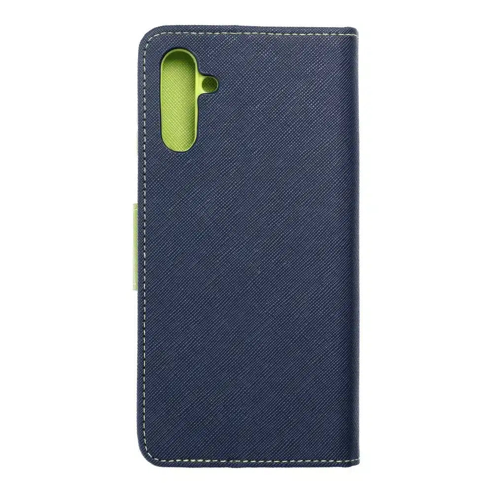 Pouzdro FANCY book pro SAMSUNG GALAXY A13 5G / A04S modré/limetkové
