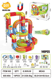Magnetic Coloured Railway 140el.