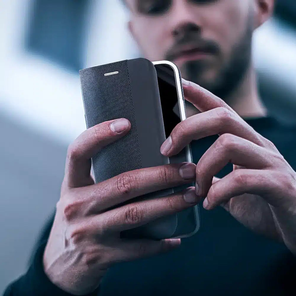 SENSITIVE Knižkové puzdro pre HUAWEI P30 Lite čierne