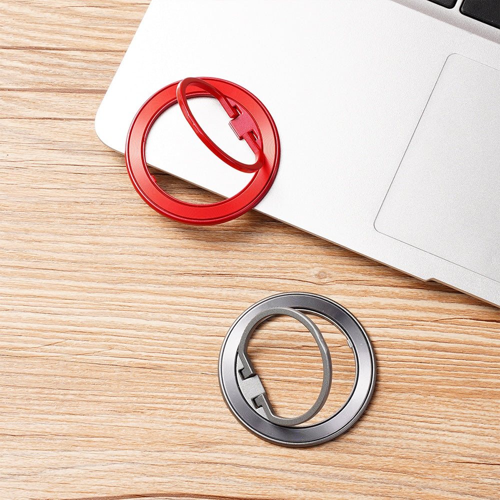 Techsuit – MagSafe kroužek na telefon (MPR2) – Kulatý tvar – hliníková slitina – červený