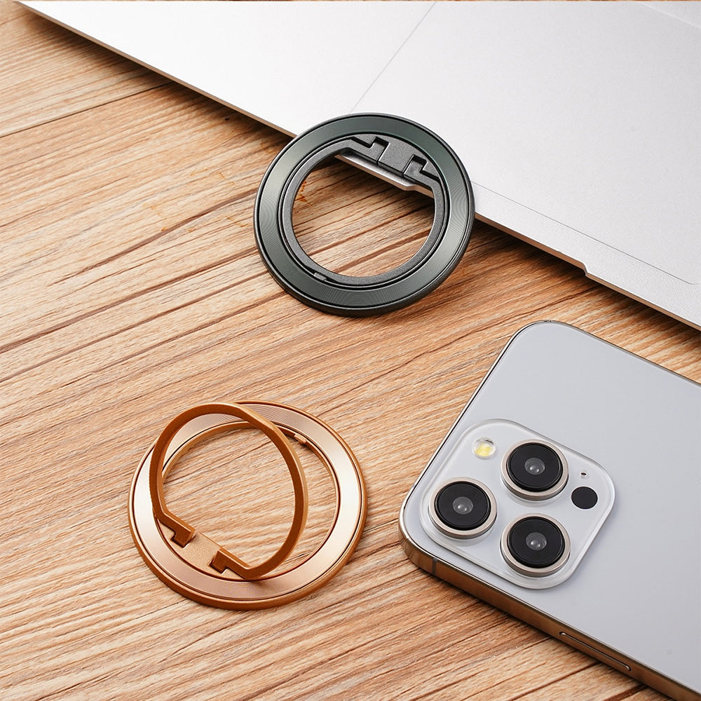 Techsuit – MagSafe telefonski prsten (MPR2) – Okrugli oblik- aluminijska legura – zlatna