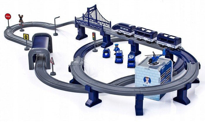 Police Town Train Set Blue 203 km/h