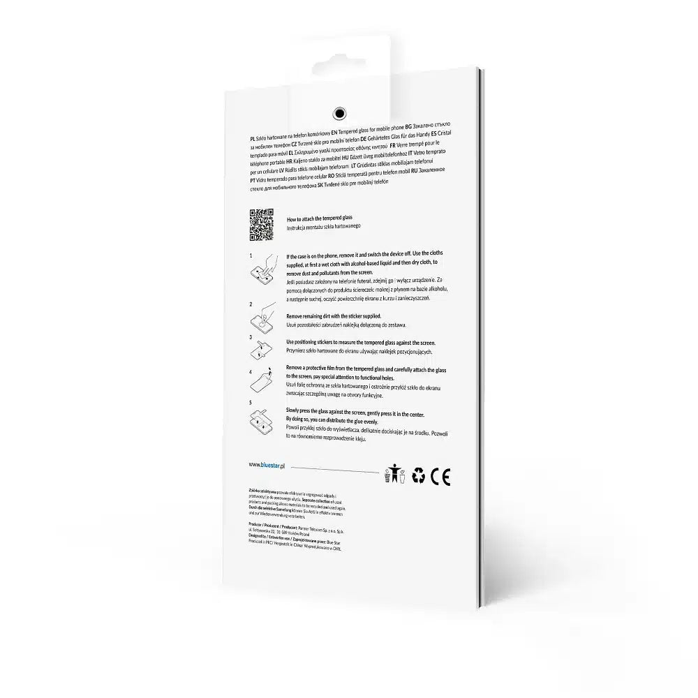 Blue Star 5D tvrzené sklo – pro iPhone 16 / iPhone 15 (full glue) černé