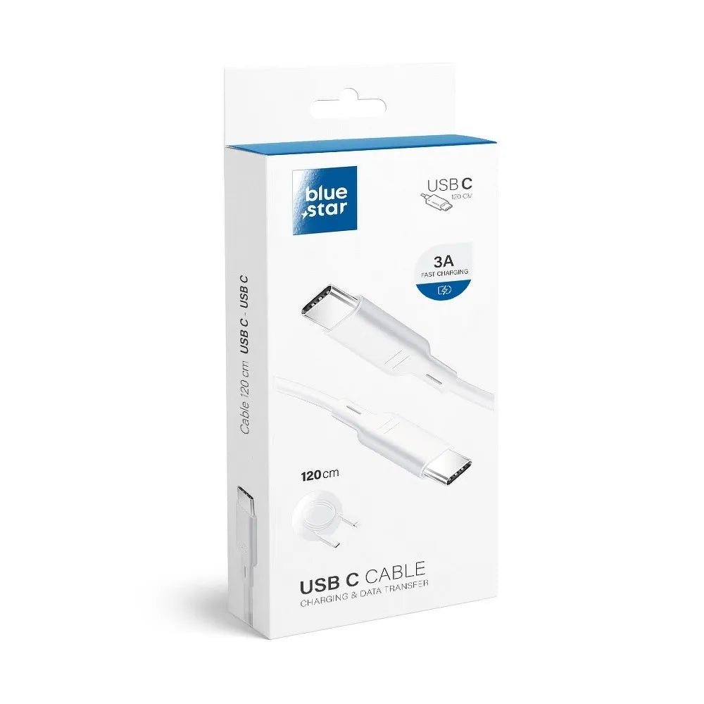 Blue Star kabel s konektorem USB-C na USB-C 3A (standard PD)
