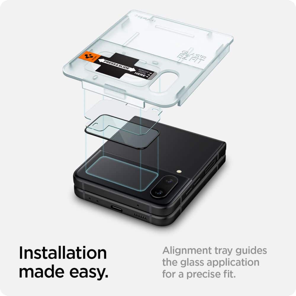 Spigen Ochrana displeje GLAS.tR Full Cover sklo + fólie na pant pro Galaxy Z Flip 4