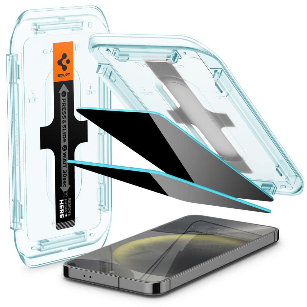 Spigen – Glas.tR EZ-FIT (2 ks) pro Samsung Galaxy S24 Plus/Galaxy S25 Plus – privacy sklo